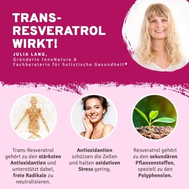 60 Capsules of InnoNature® Trans-Resveratrol Capsules I from Japanese Knotweed I 500 mg, Vegan without Additives
