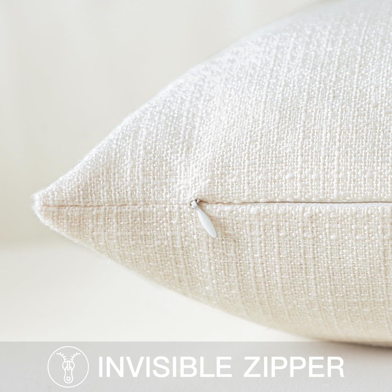 Artscope Linen Cushion Covers Set of 1 Decorative Lumbar Pillowcase