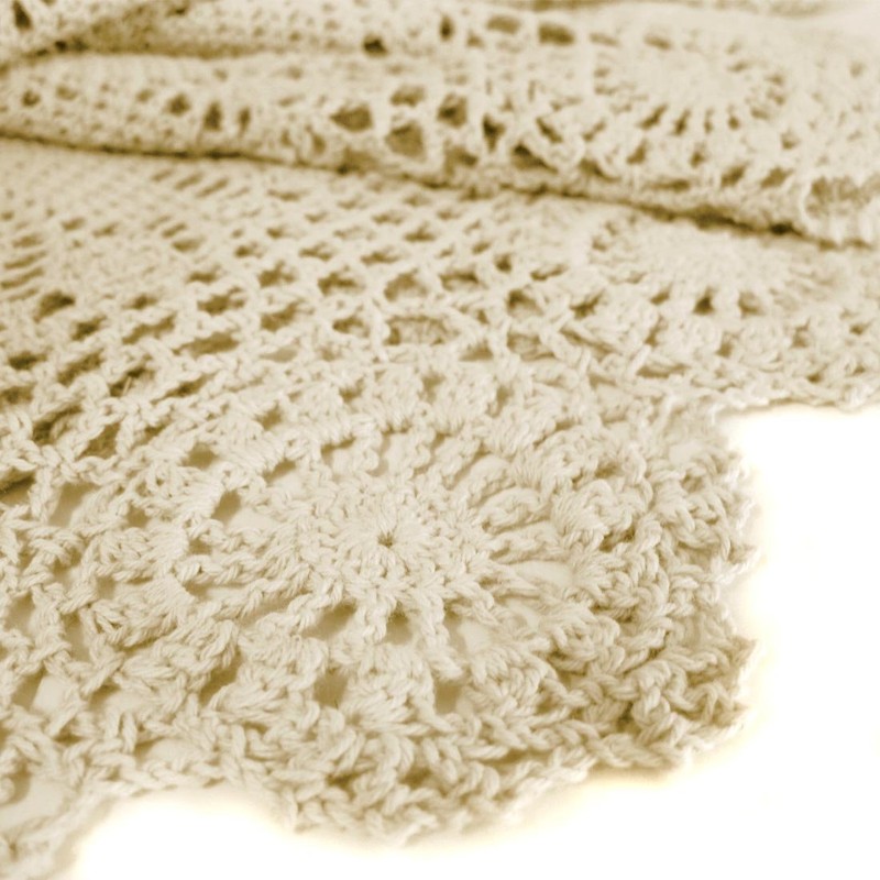 kilofly Handmade Crochet Round Cotton Lace Table Placemats Doilies Value
