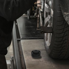 ULTECHNOVO 3pcs Car Rubber Jack Pad for Pinch Weld Protection Hydraulic Jack Disk Black Adapter for Vehicle Maintenance Fits Cars and Vehicles