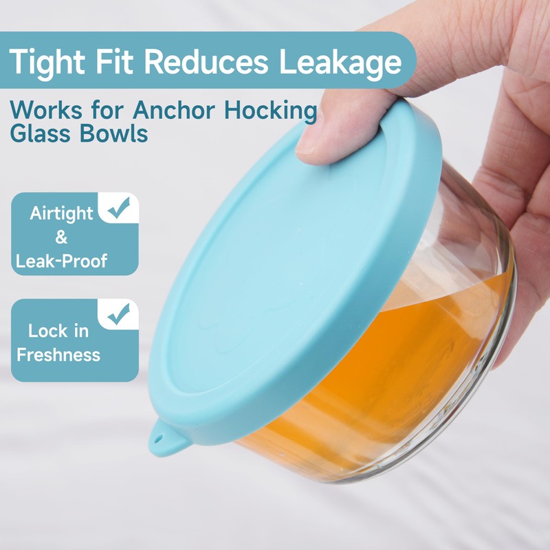 LUVCOSY 2 Cup Silicone Replacement Lids Storage Cover for Anchor