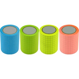 4A Roll Sticky Notes,Full Adhesive,Width x Length 2 x 315 Inches,Neon Assorted,Grid,Self-Stick Notes,4 Refill Rolls,4A PSS 9-1 Grid Refill