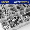 MINHER 226PCS Heavy Duty Bolts and Nuts Kit 304 Stainless