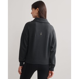 Rhone Women's DreamGlow™ 1/2 Zip (Black Heather, Medium)