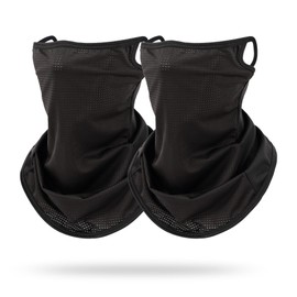 XGIUINI Face Cover, UV Protection, Mask (Upgraded Version Mesh Construction, UPF 50+ UV Protection, No Difficulty Breathing, Set of 2, Face Guard, Neck Guard, Cooling Mask, Ears, Easy Breathing