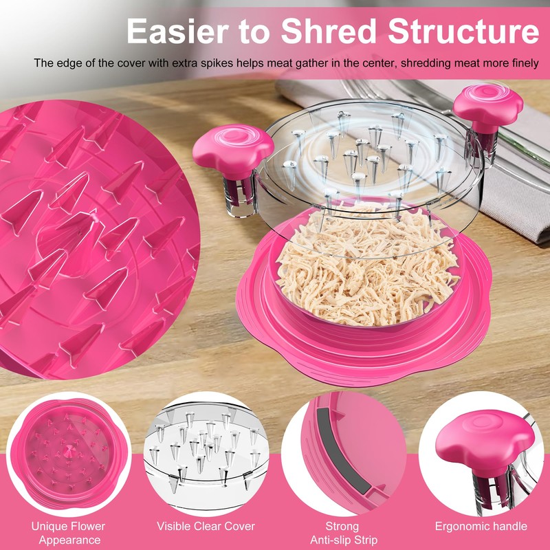 SURETIVIAN Chicken Shredder Large Chicken Breast Shredder Tool Twist with