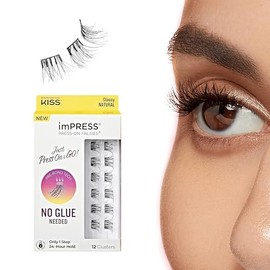 imPRESS KISS imPRESS Falsies No Glue Lash Extension Kit Press On Clusters 12 Pack