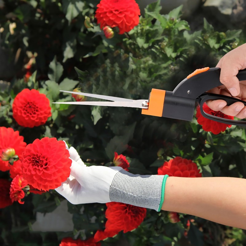 Grass Shears Handheld, Razorsharp Hand Grass Clippers with 360 Degree