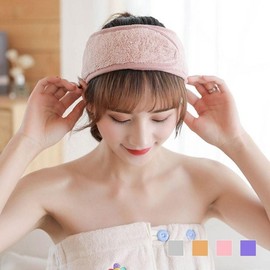 Kaeti Face Washing Headband Towel Bathroom Accessory Pink/ONE 4ea