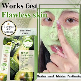 TWG Tea 12Pcs/Box Complex Acid Avocado Bubble Facial Mask Remove Blackheads Deep Cleansing Oil Control Anti-Acne Whitening Facial Skin Care
