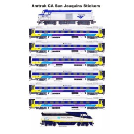Amtrak San Joaquins Venture Train 8 individual Stickers Andy Fletcher