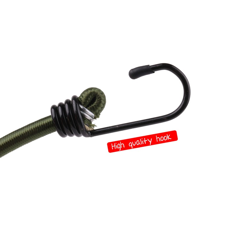 Heavy Duty Bungee Cords with Zinc Hooks Pack of 10