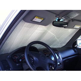 HeatShield, The Original Windshield Sun Shade, Custom-Fit for Acura MDX SUV 2001, 2002, 2003, 2004, 2005, 2006, Silver Series