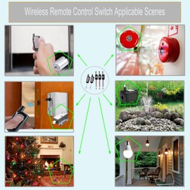 WOODGUILIN 12V Remote Control Switch DC Mini Wireless Switch 3 Way,1 Channel Wireless Remote Switch DC 5V/12V/24V 3A Wireless RF Switches Wireless Light Switchs for LED Light,Motor,Alarm(Mini 3 Way)