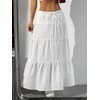 Xuani Maxi Skirts for Women Ruffle Hem A Line Long
