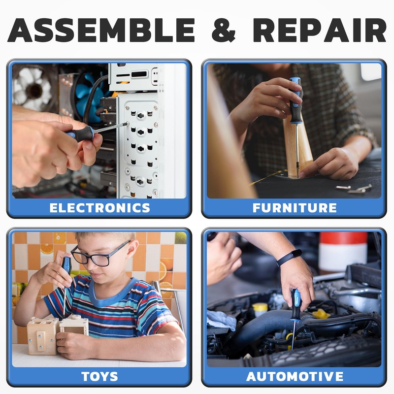 EffektWerk - 6-pc Screwdriver Set - 4 Flat Head &