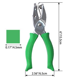 1/6 Inch Square Hole Punch for Handmade DIY Craft Paper, Perfect for Home, Office, Back to School Supplies