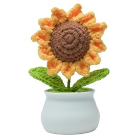 Flores artificiales en maceta, diseño de girasol, decoración de computadora, decoración del hogar, exquisitas flores