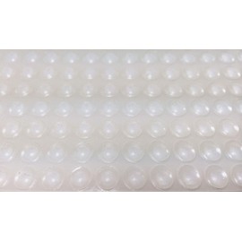 Isolate IT! Clear 0.335" (8.5mm) Dia x 0.085" (2.2mm) H Round Sound Deadening Cabinet and Furniture Bumpers - 900 Pack