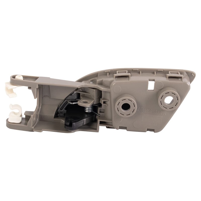 TRQ Front Right Interior Door Handle Gray Housing With Chrome