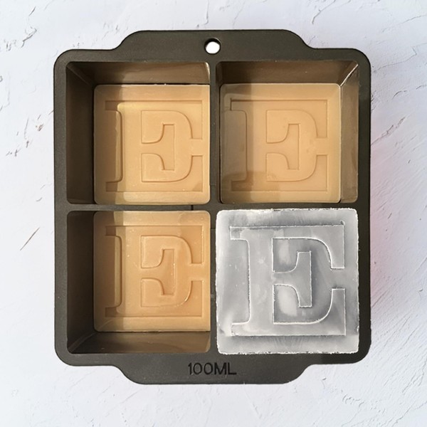 Letter E Monogram Ice Cube Mold Custom Ice Cube Mold