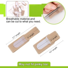 Skeerthy 8 Pieces Broken Toe Wraps, Cushioned Bandages, Hammer Toe Separator Splints, Toe Straight, Hammer Toe Wrap, Cushioned Corrector for Broken Toe, Hammer Toe