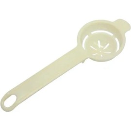 Beige Plastic Egg Separator, Egg Yolk White Separator with Long Handle, Quick and Easily Yolk White Filter Baking Tool, Creative Kitchen Accessories Easy to Clean