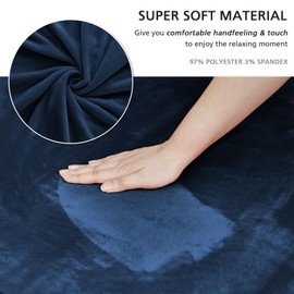 NICEEC Armchair Cover Super Soft 1-Piece Navy Blue Armchair Slipcover Stretch Universal Spandex Couch Covers for Living Room Easy Fit Washable Furniture Sofa Protector with Skirt