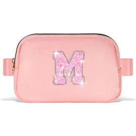Uygafly Gifts for Mom,Mom Gifts from Daughter Son,Birthday Gift for Mom,Mother in Law Gift,Mama Gifts Idea,Waist Pack Belt Bag Crossbody Bag Fanny Pack | Peach,Initial M