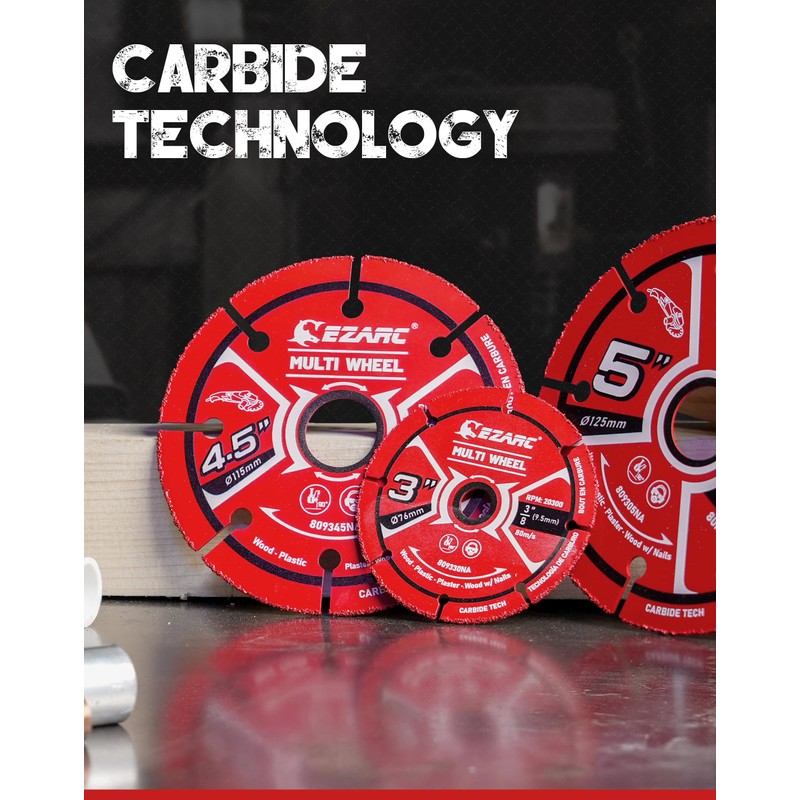 EZARC Carbide Multi Wheel Cutting Disc, 76mm×10 mm Angle Grinder