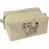 Azeeda 'Cute Snow Leopard' Canvas Wash Bag/Makeup Case (CS00047158)