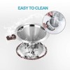 RealPero Pour Over Coffee Dripper, Reusable Paperless Coffee Filter,Professional Stainless