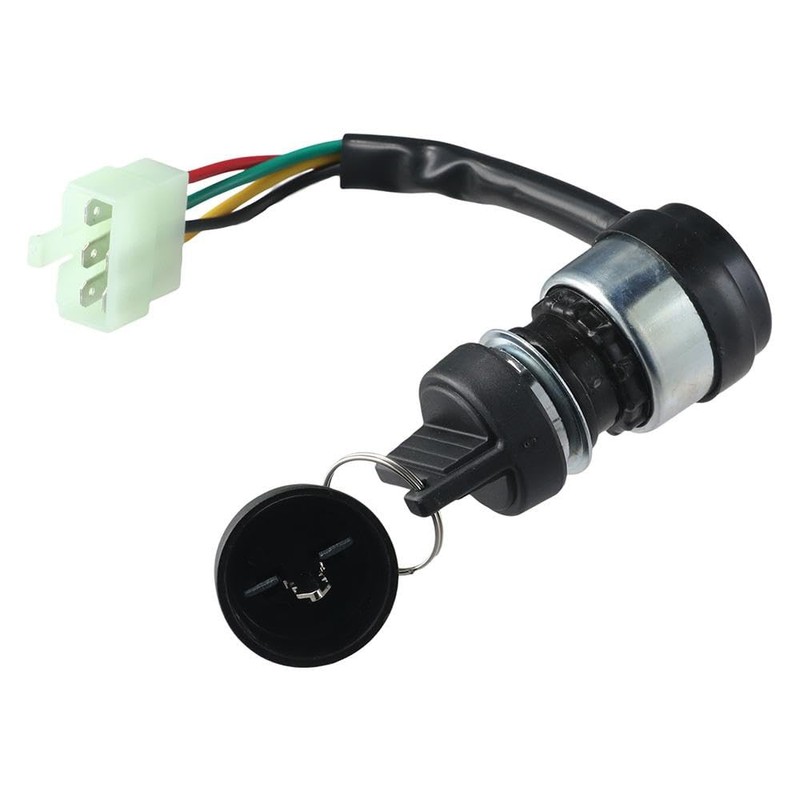5 Wire Ignition Key Switch, Switch Replacement with Cap for