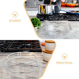 Alipis Stainless Steel Wok Ring for Gas and Electric Stoves, Multi-Functional Pot Rack and Insulated Stand, 10.70 Inch, Silver