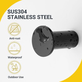 SAYAYO Black Coat Hooks Wall Mounted 4PCS Door Hooks for Hanging Towels Wall Hooks SUS304 Stainless Steel for Bathroom Home Decor