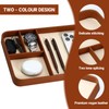 Buqoo PU Leather Valet Tray, Premium Brown Leather Stylish and
