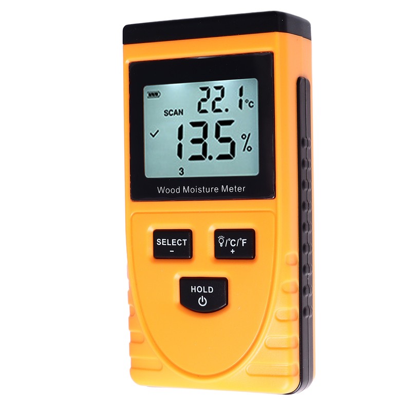 WT630 Wood Moisture Meter Pinless Induction 8 Levels Adjustment Multifunction