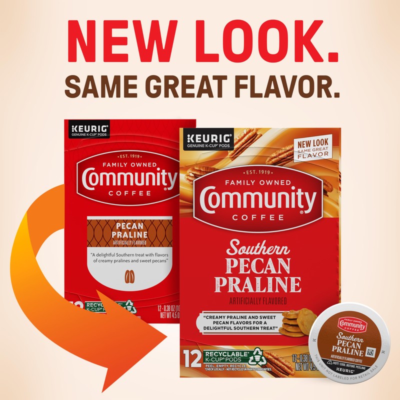 Community Coffee Southern Pecan Praline Flavored 72 Count Keurig K-Cup