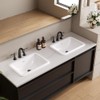 Bathroom Vessel Sink 20" x 15" Semi Recessed Sink White