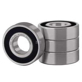 XIKE 6204-2RS Sealed Ball Bearings 20x47x14mm Chrome Steel and Pre-lubricated 6204RS Deep Groove Ball Bearing with Double Rubber Seals, Pack of 4.