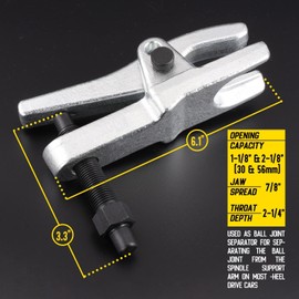 KOOPOOL Ball Joint Separator, Pitman Arm Puller, Tie Rod End Tool,5-in-1 Front End Service Set for Easy Removal of Most Popular Types of Pitman Arms, Tie Rods and Ball Joints(Blue)