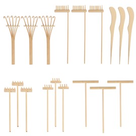 18 PCS DIY Sand Zen Garden Tools, Mini Zen Garden Rake Sets for Serenity and Spiritual Meditation, Tasteful and Elegant Zen Garden Accessories for Home Decor, and Father or Mother's Gift, by GNIEMCKIN