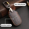 OLLEN Genuine Leather Key Fob Cover, Fit for Honda Civic