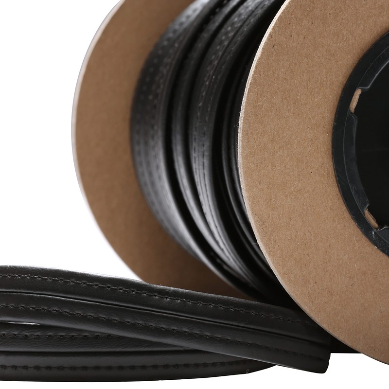 Hidem Marine Vinyl Upholstery Trim Brown Sample 3" Boat Auto
