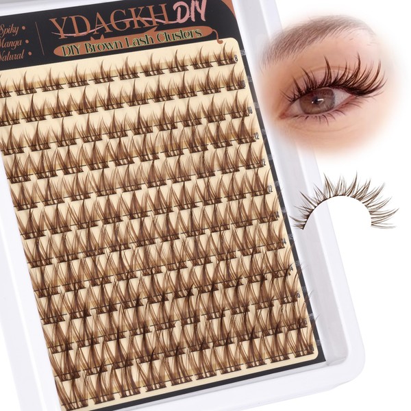 Brown Lash Clusters Manga Cluster Eyelash Extensions Spiky Natural Eyelash