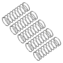 QUARKZMAN Pack of 5 Compression Springs, 0.8 x 9 x 30 mm, Compression Springs, Spring Springs, Coil Springs, Steel Springs, 304 Stainless Steel, Silver
