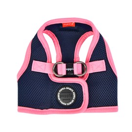 Puppia Soft Vest Dog Harness II Mesh Step-in All Season No Pull No Choke Walking Training for Small & Medium Dog - Navy - XL