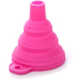 daycount 3pcs Mini Gel de silicona Embudo plegable Hopper Utensilios de cocina plegable, Multi colores, Rosado, 1