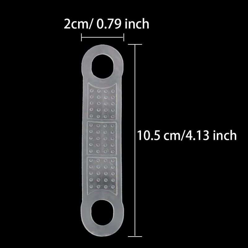 Clothing Hanger Strips ITROLLE 50PCS Clear Non-Slip Rubber Clothing Hanger