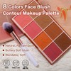 8 Colors Face Matte Blush Palette Shading Blusher - Buildable